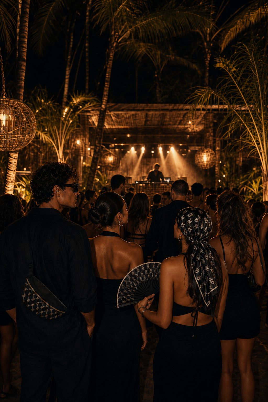 Outdoor music night atmosphere